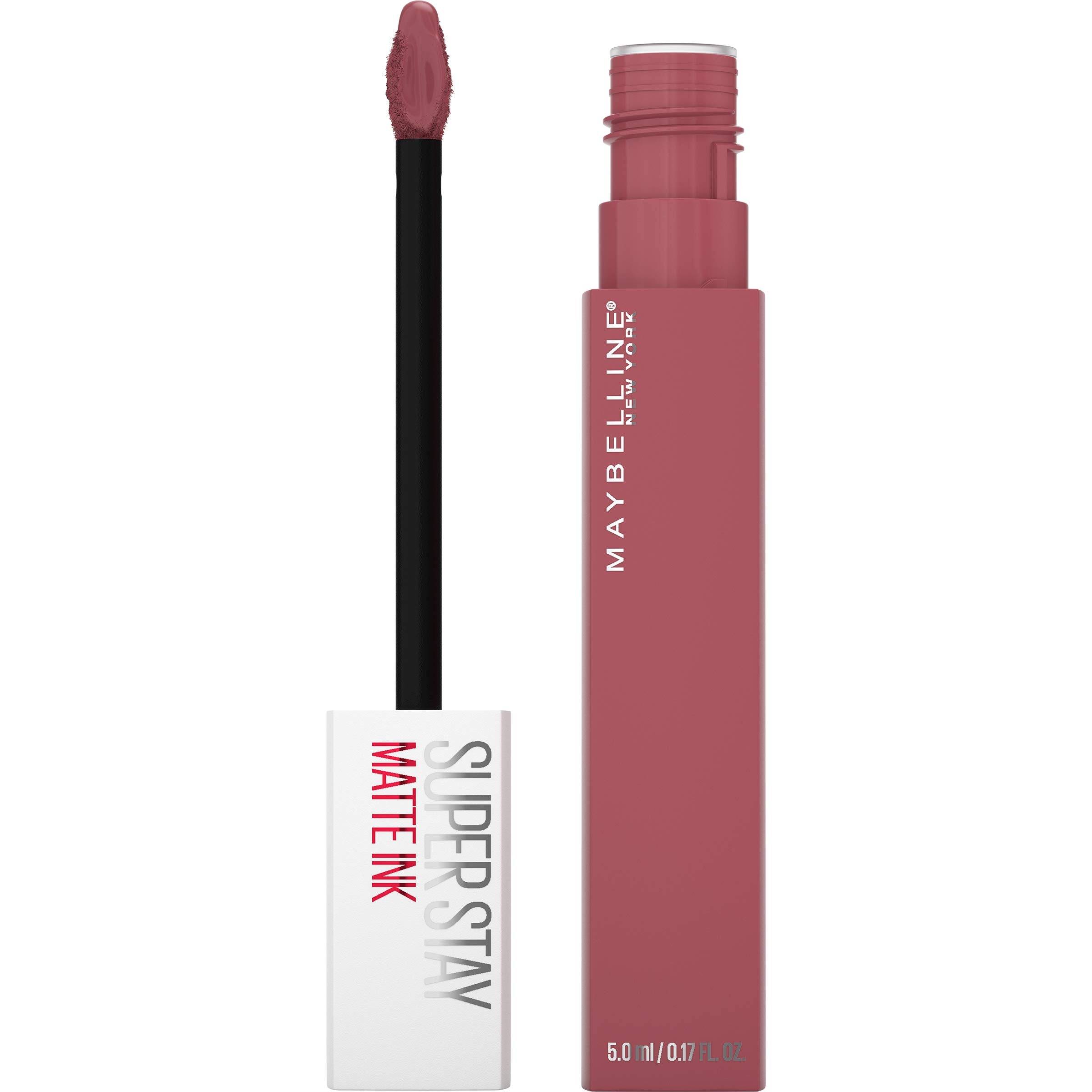 Maybelline Super Stay Matte Ink Liquid Lipstick Makeup, Long Lasting High Impact Color, Up to 16H Wear, Seductress, Light Rosey Nude, 1 Count